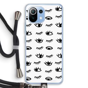 Eye pattern #2: Xiaomi Mi 11 Lite Transparant Hoesje met koord