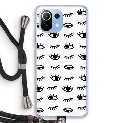Eye pattern #2: Xiaomi Mi 11 Lite Transparant Hoesje met koord