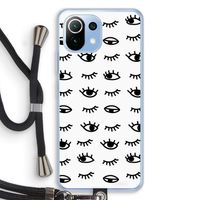 Eye pattern #2: Xiaomi Mi 11 Lite Transparant Hoesje met koord