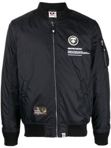 AAPE BY *A BATHING APE® veste bomber à patch logo - Noir