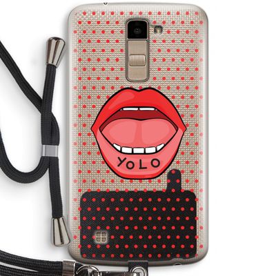 Yolo Denise: LG K10 (2016) Transparant Hoesje met koord