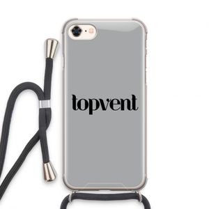 Topvent Grijs Zwart: iPhone 8 Transparant Hoesje met koord
