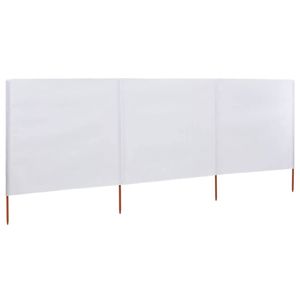 The Living Store Inklapbaar Windscherm - 400 x 160 cm - Nonwoven Stof - Hout