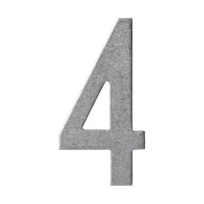 Intersteel Huisnummer 4Numbra 15cm RVS getrommeld - 0034.402044