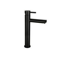 Hoge wastafelkraan Mat Zwart