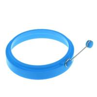 DIY ontbijt ronde siliconen ei ring gebakken ei Mould pannenkoek ring non-stick keuken koken mal (blauw)
