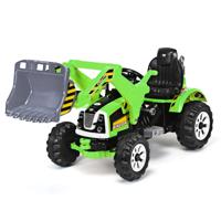 Elektrische Heftruck voor Kinderen Graafmachine Zittende Graafmachine met Schop 149 x 62 x 74 cm Groen+Zwart