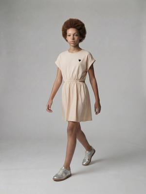 Meisjesjurk met openingen aan de zijkanten JONEN vanille