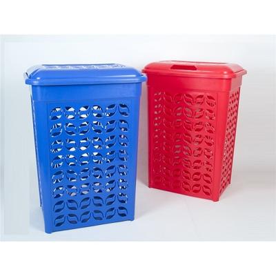 Wasmand kunststof kleur rood , inhoud 65 liter