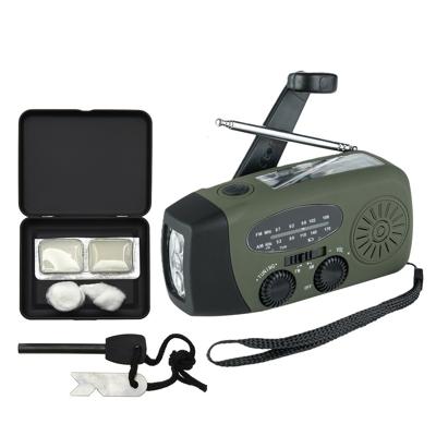 Fosco Noodpakket/Survival prep set - noodradio met handzwengel - vuurstarter set