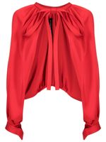 Gloria Coelho blouse crop à manches longues - Rouge