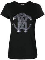 Roberto Cavalli t-shirt à imprimé peau de serpent - Noir - thumbnail