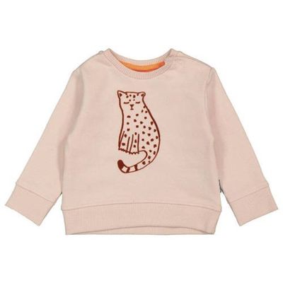 HEMA baby sweater met dierenprint lichtroze