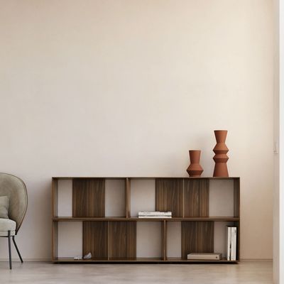 Kave Home Modulair Wandrek 'Litto' Walnoot, 76 x 168cm