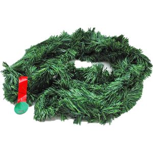 Kerstslinger - dennen guirlande - groen - L10 mtr x B10 cm - kunststof