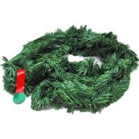 Kerstslinger - dennen guirlande - groen - L10 mtr x B10 cm - kunststof