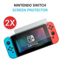 2 Stuks - Tempered Glass Screenprotector Protection Kit geschikt voor de Nintendo Switch - Screen Protector Set - Dual Pack