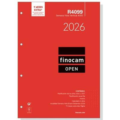 Boekhoudkundige verwerking van openbaarmakingen Finocam OPEN R4099 A4 2026 21 x 29,7 cm