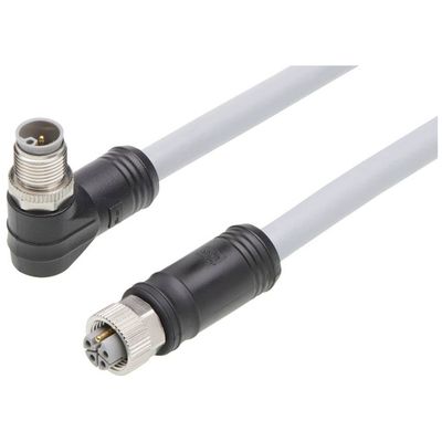 Molex 1205010121 Sensor/actuator connector, geassembleerd M12 Aantal polen (sensoren): 5 Bus, recht, Stekker, haaks 10 m 1 stuk(s) Bag