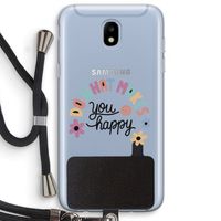 Happy days: Samsung Galaxy J5 (2017) Transparant Hoesje met koord