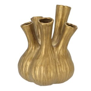 Bloemenvaas Aglio - tulpenvaas - goud mat - D20 x H25 cm