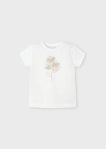 Mayoral Zomer t-shirt S/S meisjes - natural wit