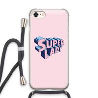 Superlady: iPhone 8 Transparant Hoesje met koord