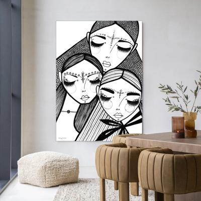 Urban Cotton Wandkleed 'Close' 145 x 190cm in Frame - black Urban Cotton Wandkleed 'Close' 145 x 190cm in Frame - black