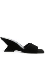 The Attico mules Cheope 75 mm en daim - Noir