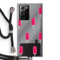 Waterijsje: Samsung Galaxy Note 20 Ultra / Note 20 Ultra 5G Transparant Hoesje met koord