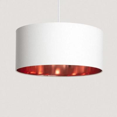 Hanglamp stoffen kap met reflecterende binnenkant &apos;Martin&apos;-Wit