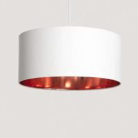 Hanglamp stoffen kap met reflecterende binnenkant &apos;Martin&apos;-Wit