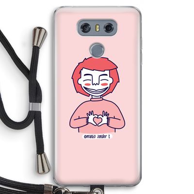 Hartje: LG G6 Transparant Hoesje met koord