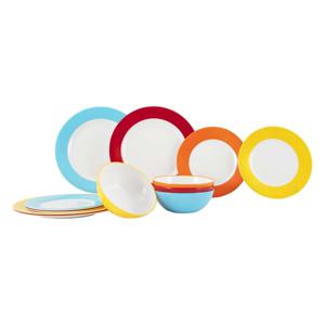 Gimex Colour Line 12-delige Servies Set Multicolor