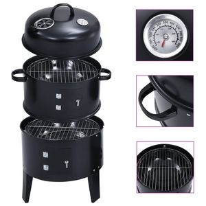 VidaXL Houtskoolroker barbecue-grill 3-in-1 40x80 cm