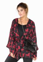Yoek Kimono HORSES | Zwart | Maat 58/60