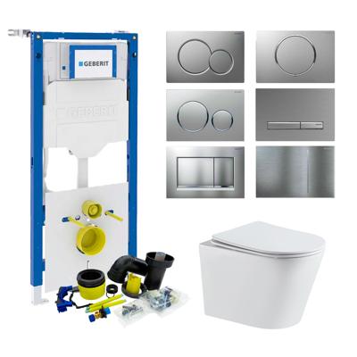 Toiletset UP320 set 23 Turbo Flush Met Softclose Zitting Wit Met Sigma Drukplaat