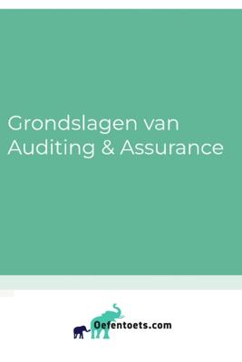 Grondslagen van auditing en assurance - Website Oefentoets.com - ebook
