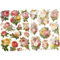 Creativ Company Vintage plaatjes, rozen, vel 16,5x23,5 cm, 2 vel/ 1 doos