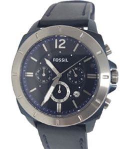 Horlogeband Fossil BQ2194 Leder Blauw 24mm