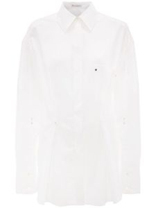 JW Anderson chemise en coton à détails de plis - Blanc