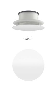 Designventiel Small m/montagering RAL9010