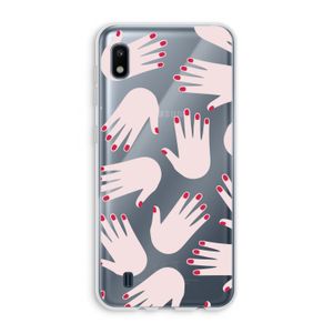 Hands pink: Samsung Galaxy A10 Transparant Hoesje