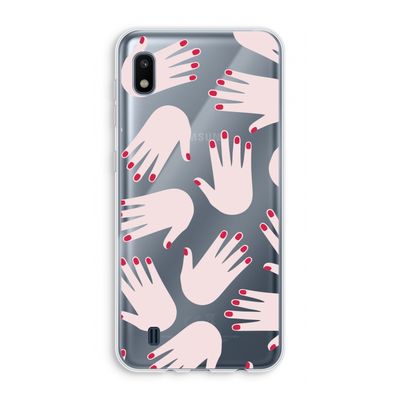 Hands pink: Samsung Galaxy A10 Transparant Hoesje