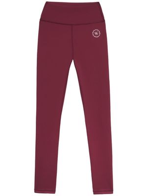 Sporty & Rich legging taille-haute à logo imprimé - Rouge