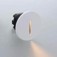 Vince LED IP65 wand trapverlichting CCT 3Watt rond WIT doorlusbaar voor WCD inbouwdoos