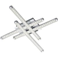 Vierkante LED Plafondlamp 16W. Warm Wit 3000K. Mat Chroom. Aluminium