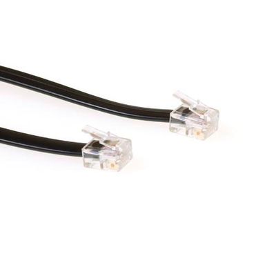 ACT TD5710 Modulaire telefonie kabel RJ-12 - RJ-12 zwart 10,00 m