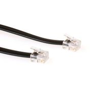 ACT TD5710 Modulaire telefonie kabel RJ-12 - RJ-12 zwart 10,00 m