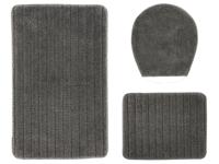 LIVARNO Badmat set 3-delig (Badmat zonder toiletuitsparing, Grijs)